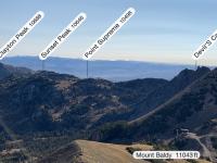 Looking east from Mount Baldy. My plan was to hike Mount Baldy, Sugarloaf, Devil's Castle, and Point Supreme.