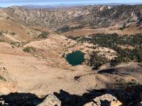 Another view of Cecret Lake from the ridge between Sugarloaf and Devil's Castle.