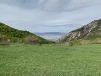 View of Utah Lake from the meadow at the top of Grove Creek