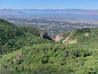 View of Orem through the "notch" at the mouth of Dry Canyon