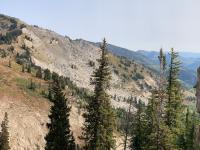 Looking east from about the 4.5 mile mark toward an interesting hoodoo.