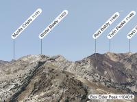 View from Box Elder Peak: Looking north again toward Little Cottonwood Canyon.