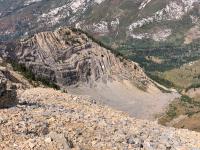 View from Box Elder Peak: Looking north into Dry Creek Canyon.