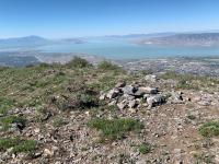 Small cairn at the top, looking southwest