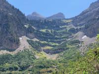 Another shot of South Timpanogos (left) and The Shoulder (right) from Primrose Cirque from about the 2 mile mark (2 miles from the Aspen Grove trailhead)