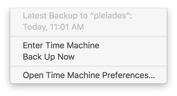 Time Machine backups, not in the middle of the night