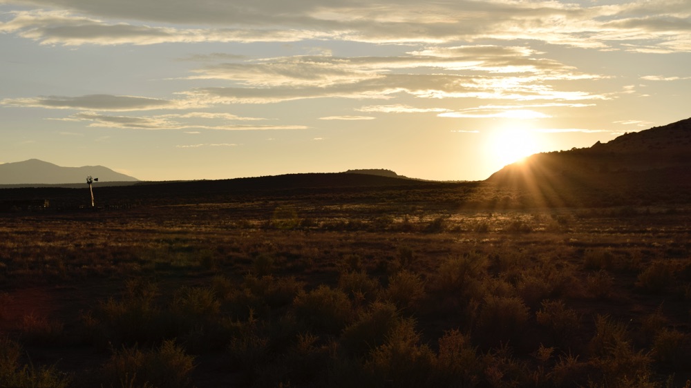 Sunset in the desert