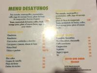 Que Onda breakfast menu