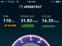 typical LTE speeds